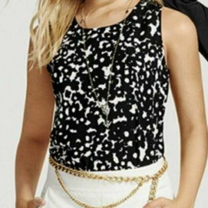 Size XS: CAbi Dixon Top, Ink Floral Print, Style 5353, NWT